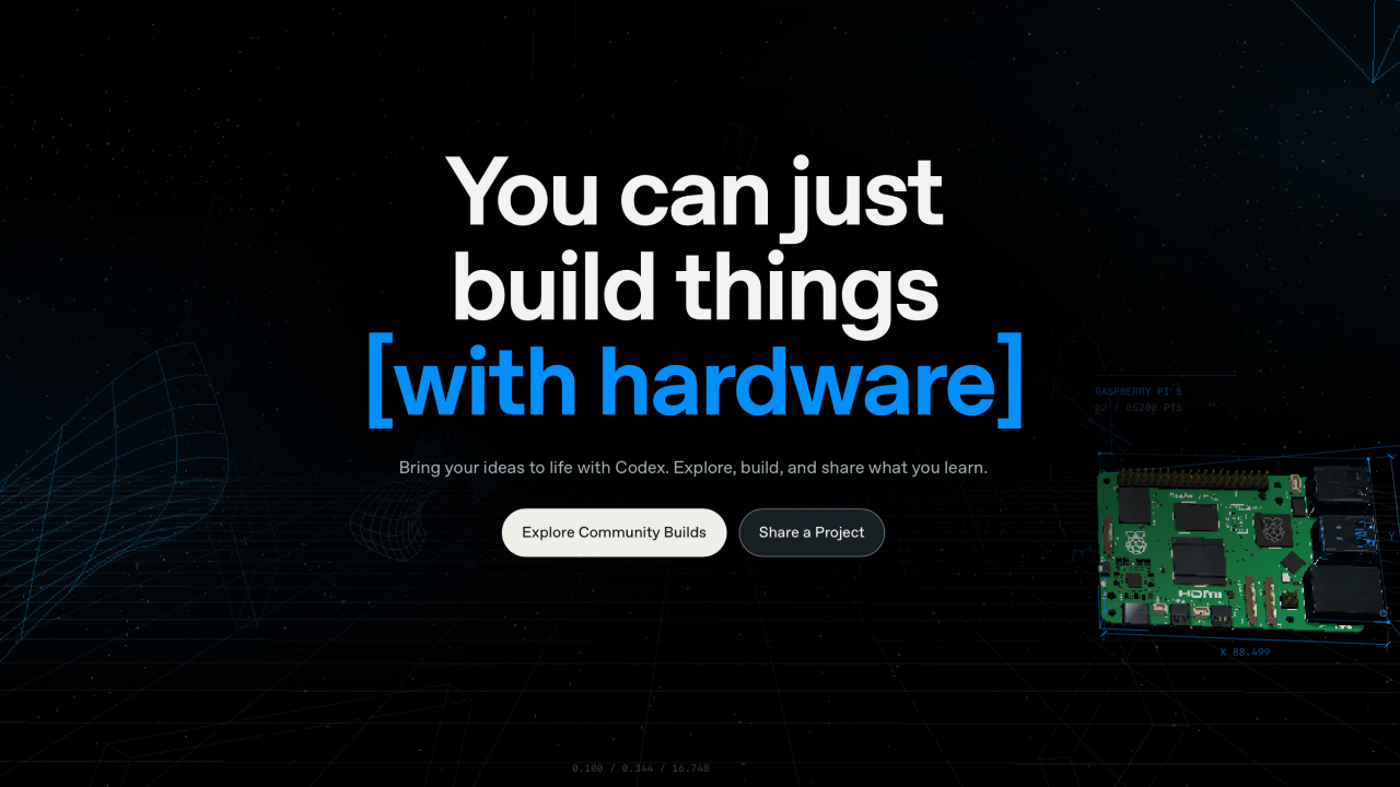 OpenAI запустила сайт с аппаратными проектами, созданными с помощью Codex - 1